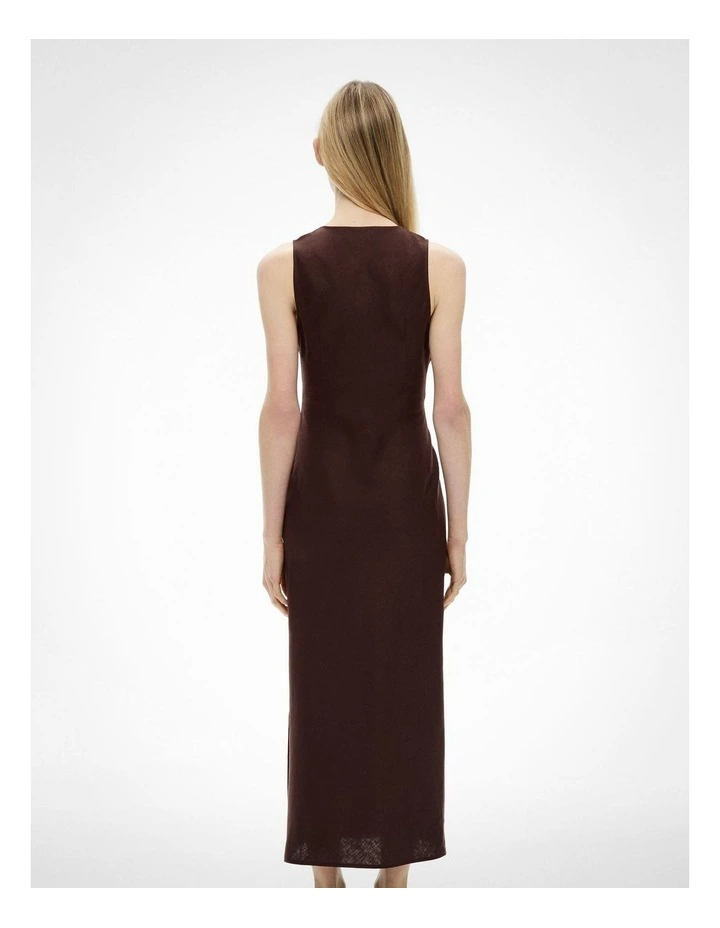 Front Twist Dress in Espresso image 4