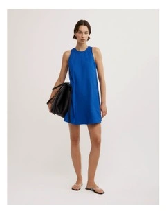 Seam Detail Swing Dress in Cobalt