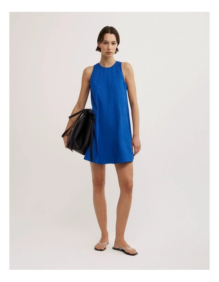 Seam Detail Swing Dress in Cobalt image 1