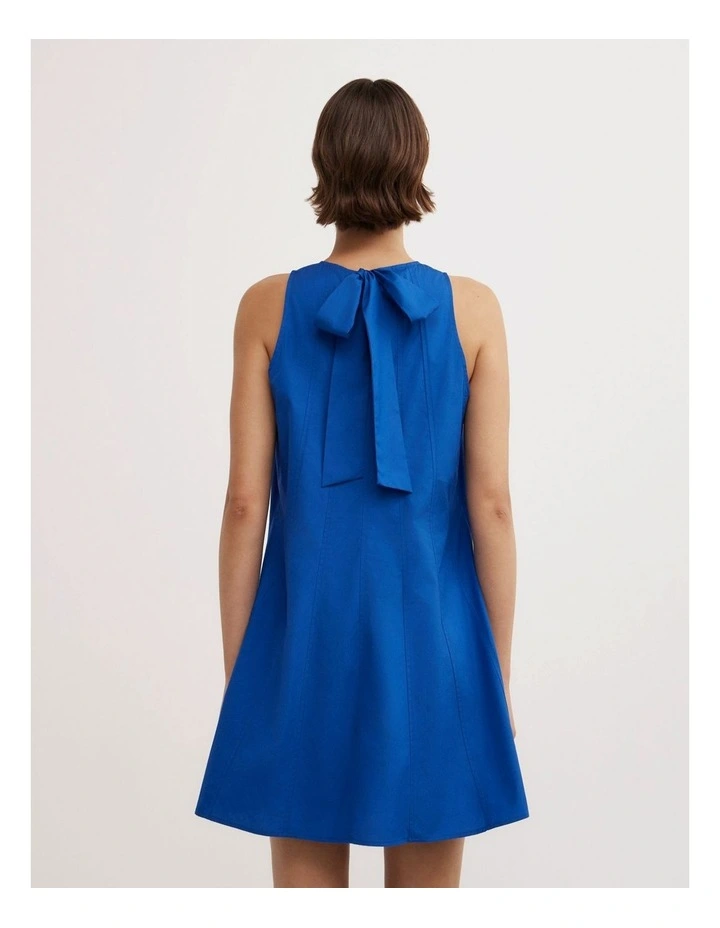 Seam Detail Swing Dress in Cobalt image 2