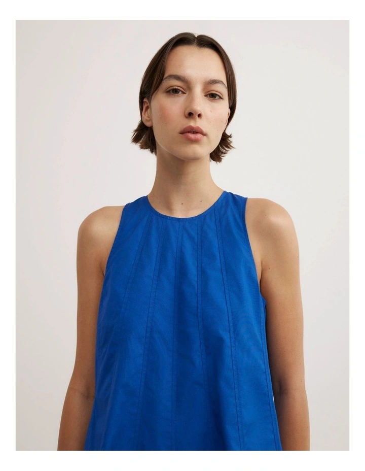 Seam Detail Swing Dress in Cobalt image 3