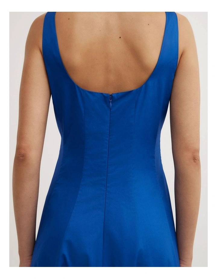Seam Detail Midi Dress in Cobalt image 4