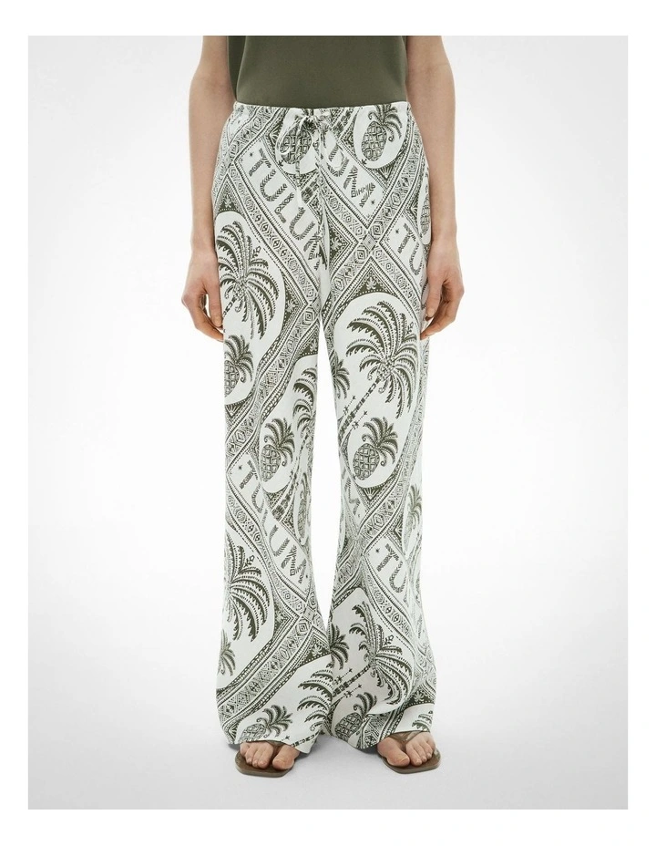 Bias Linen Pant in Tulum Print image 2