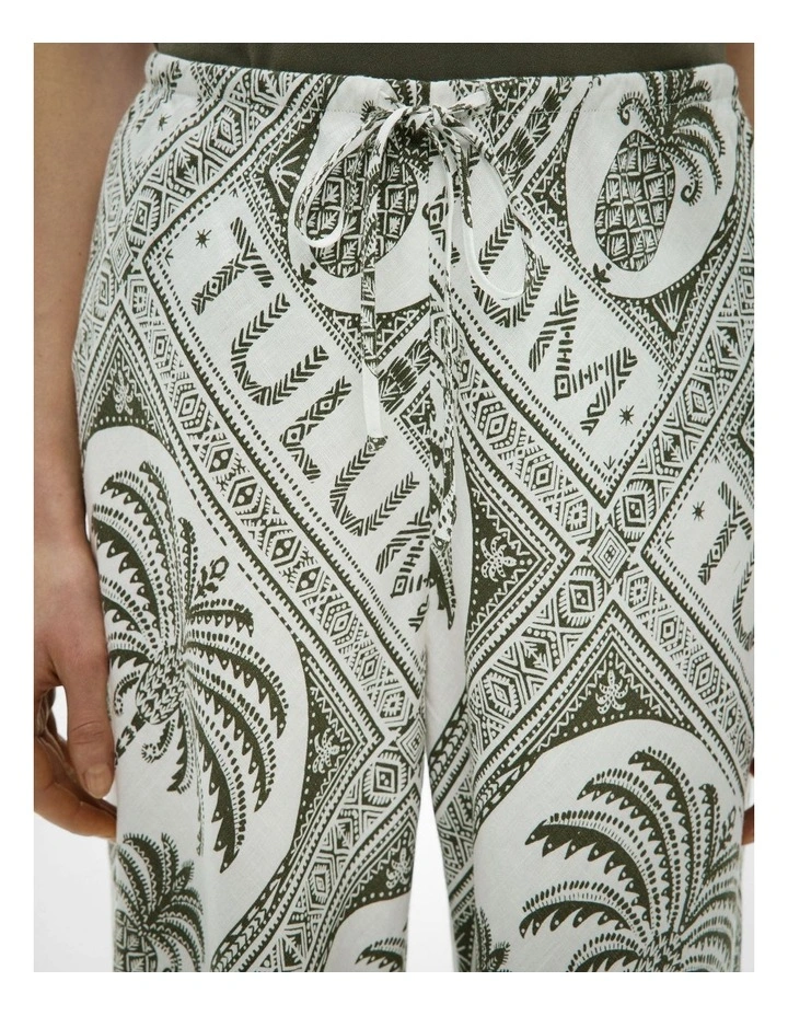 Bias Linen Pant in Tulum Print image 3
