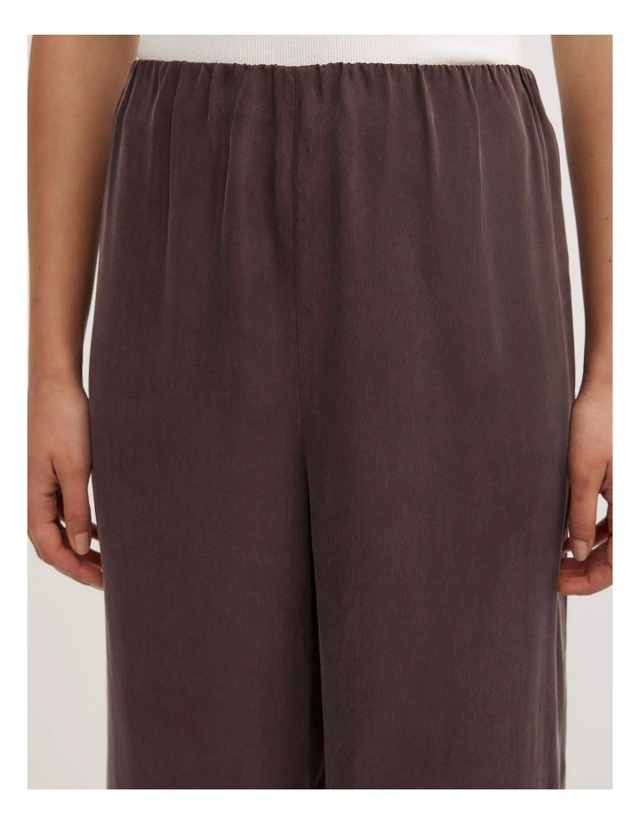Pull On Cupro Pants in Espresso image 3