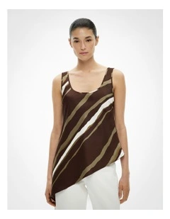 Asym Scoop Tank in Multi Stripe