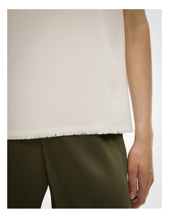 Raw Edge Camisole in Chalk image 4
