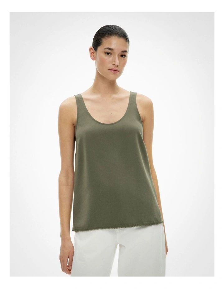 Raw Edge Camisole in Sage image 1