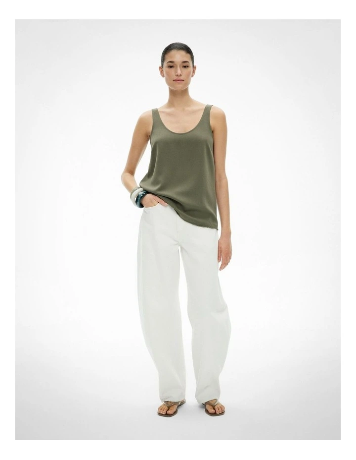 Raw Edge Camisole in Sage image 2