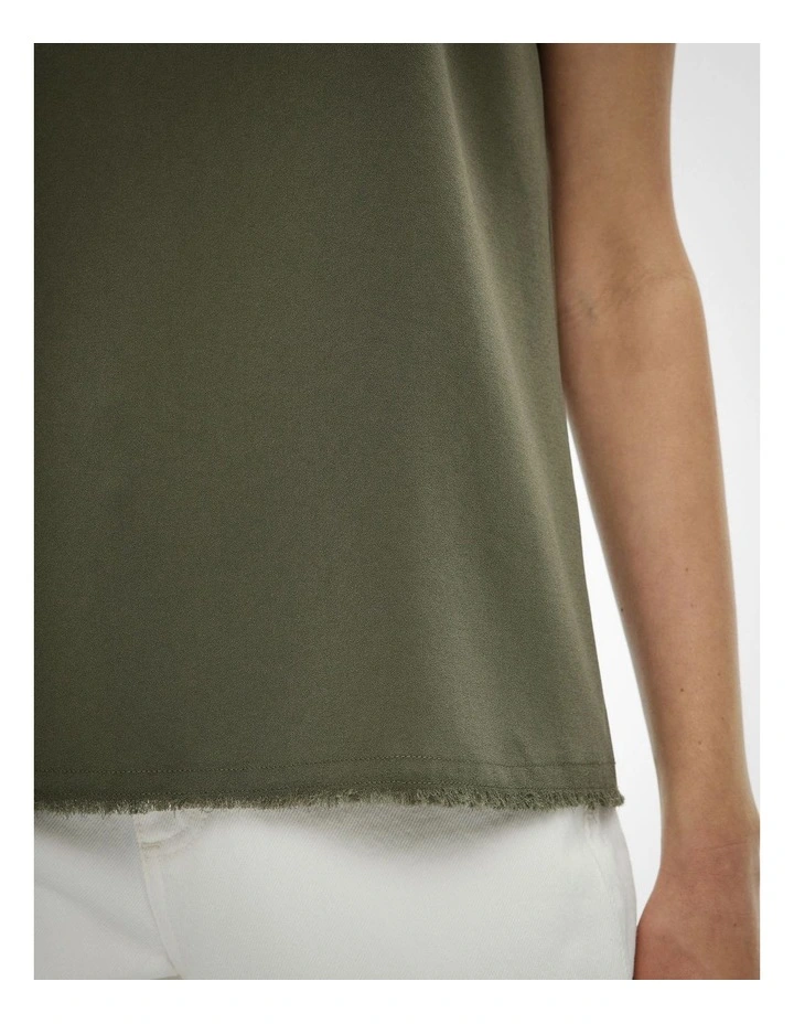 Raw Edge Camisole in Sage image 4