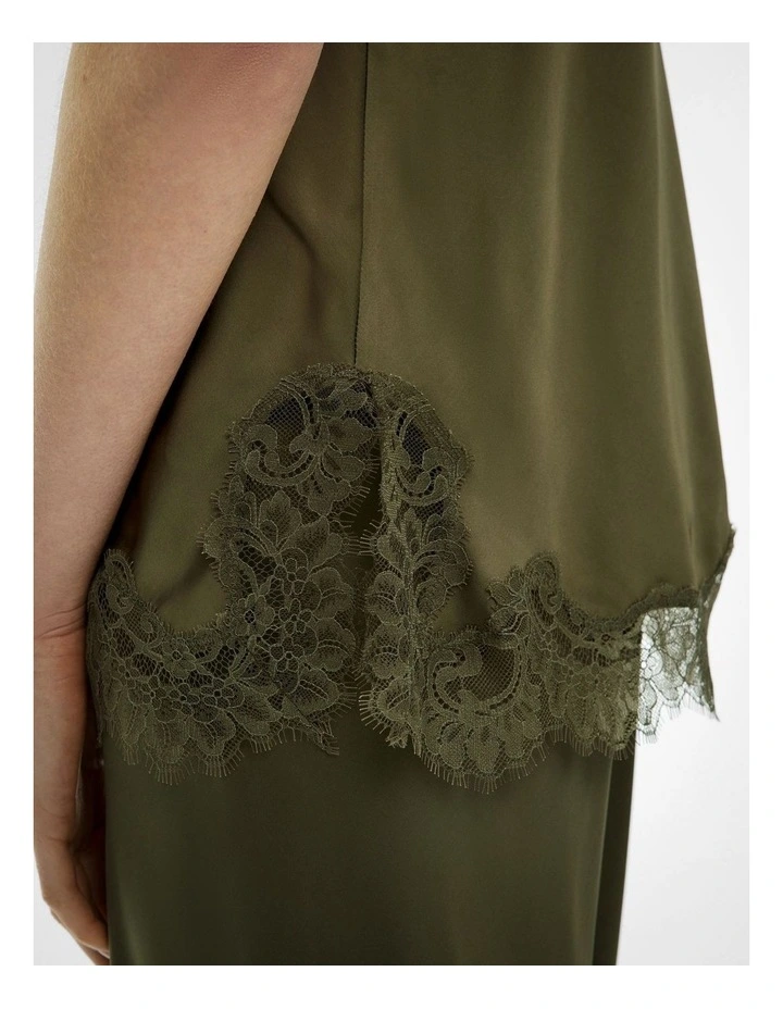 Lace Trim Camisole in Sage image 4