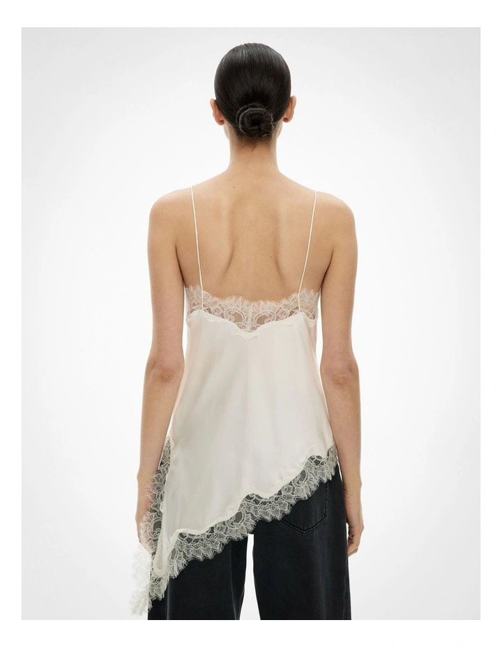 Asymmetrical Lace Camisole in Chalk image 6