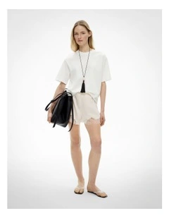 Lace Shorts in Chalk