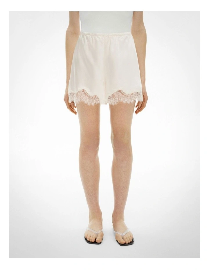 Lace Shorts in Chalk image 2