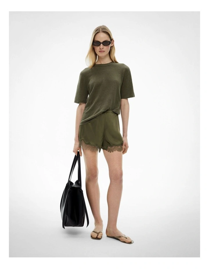 Lace Shorts in Sage image 1