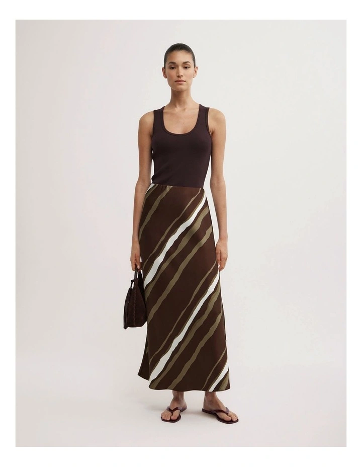 Bias Stripe Skirt in Multi image 1