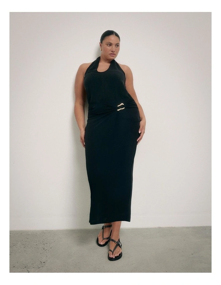 Ring Jersey Skirt in Black image 2