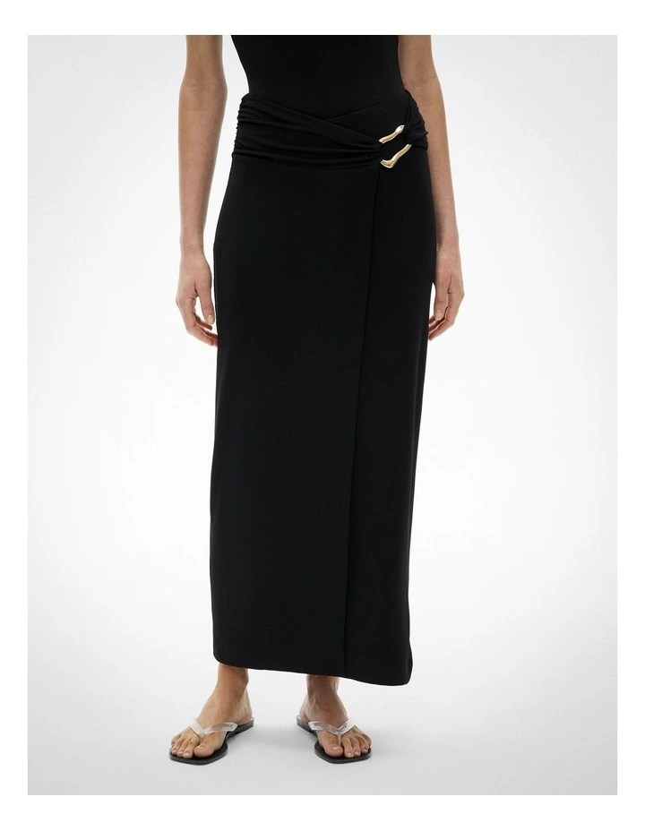 Ring Jersey Skirt in Black image 3