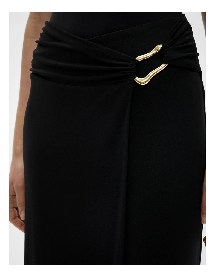 Ring Jersey Skirt in Black image 4