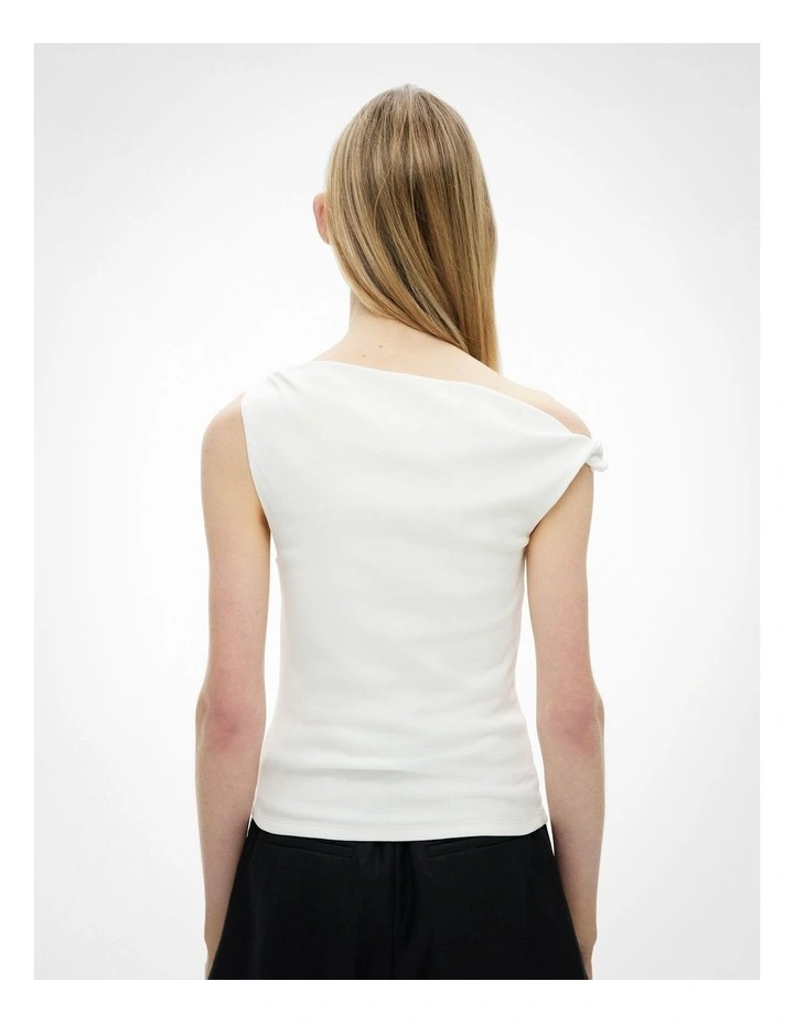 Twist Asymmetric Top in Fresh White image 4
