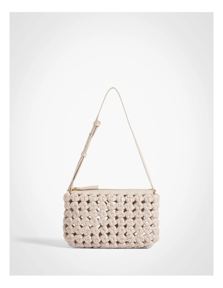 Hudson Woven Bag in Chalk image 1