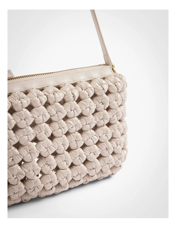 Hudson Woven Bag in Chalk image 3