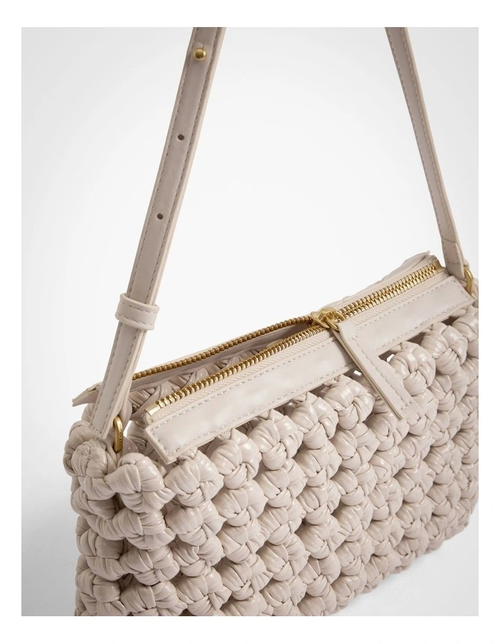 Hudson Woven Bag in Chalk image 4