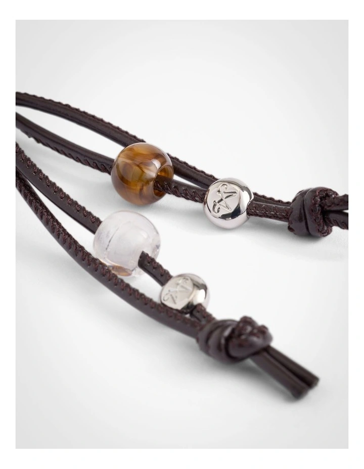 Kaia Beaded Belt in Espresso image 4