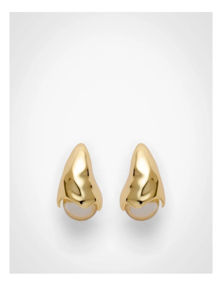 Kai Molten Drop Earrings in Gold image 1