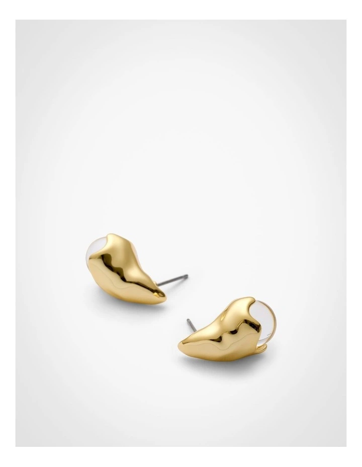 Kai Molten Drop Earrings in Gold image 4