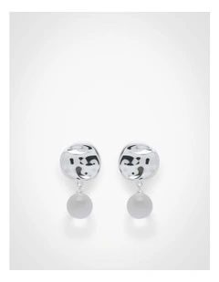 Elena Drop Earrings in Silver