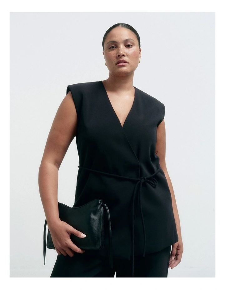 Tailored Vest in Black image 6