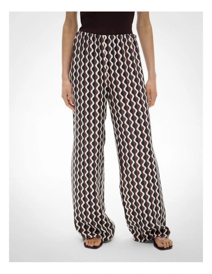 Pull On Cupro Pants in Rhubarb Wave image 3