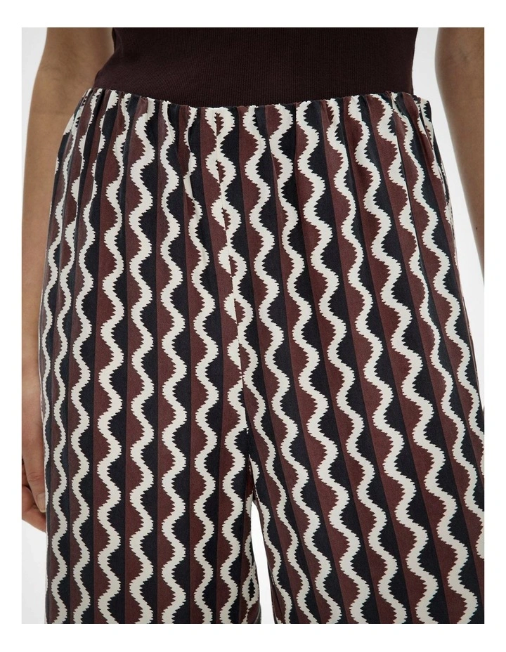 Pull On Cupro Pants in Rhubarb Wave image 4