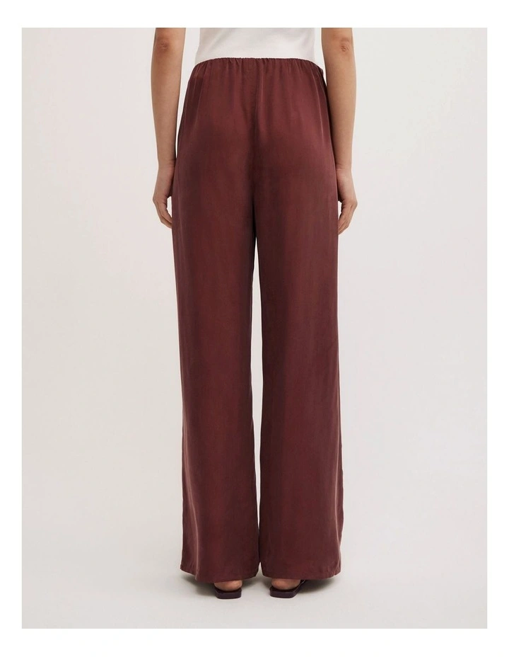 Pull On Cupro Pants in Rhubarb image 2
