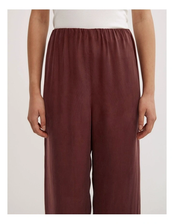 Pull On Cupro Pants in Rhubarb image 3