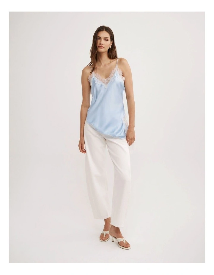 Asymmetrical Lace Camisole in Blue Air image 2