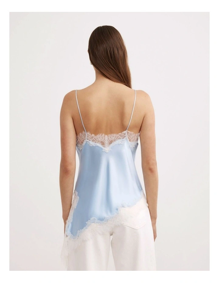 Asymmetrical Lace Camisole in Blue Air image 5