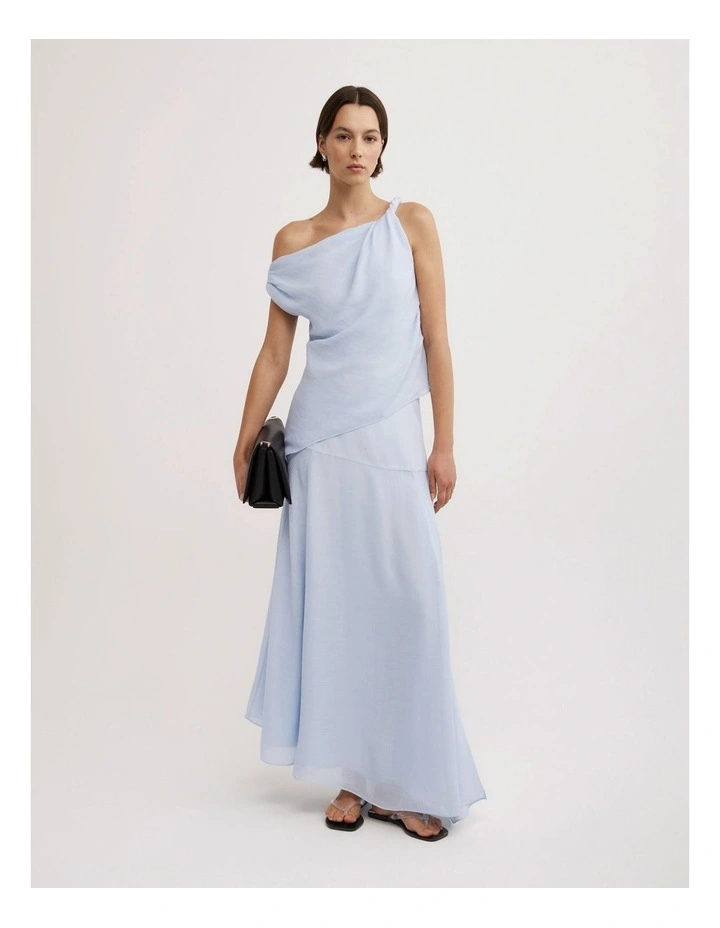 Sheer Drape Top in Blue Air image 4