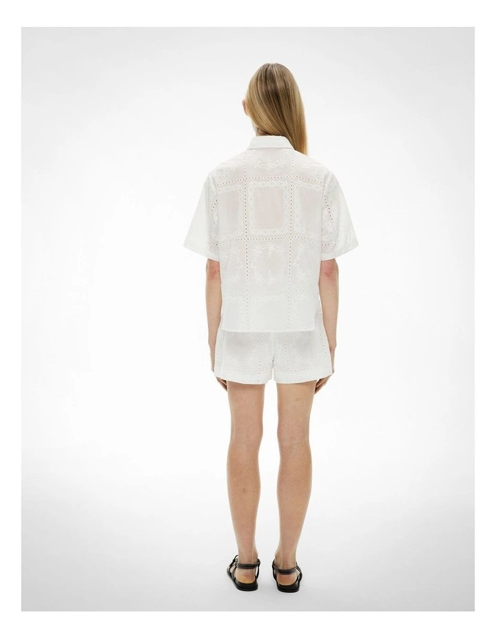 Embroidered Shirt in Fresh White image 5