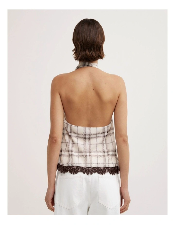 Check Cowl Top in Check image 6