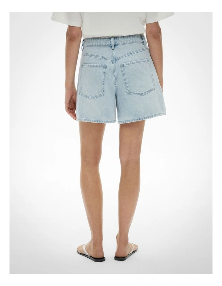 Stitch Denim Shorts in Light Vintage Wash image 4