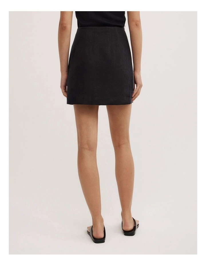 Contrast Mini Skirt in Black image 5