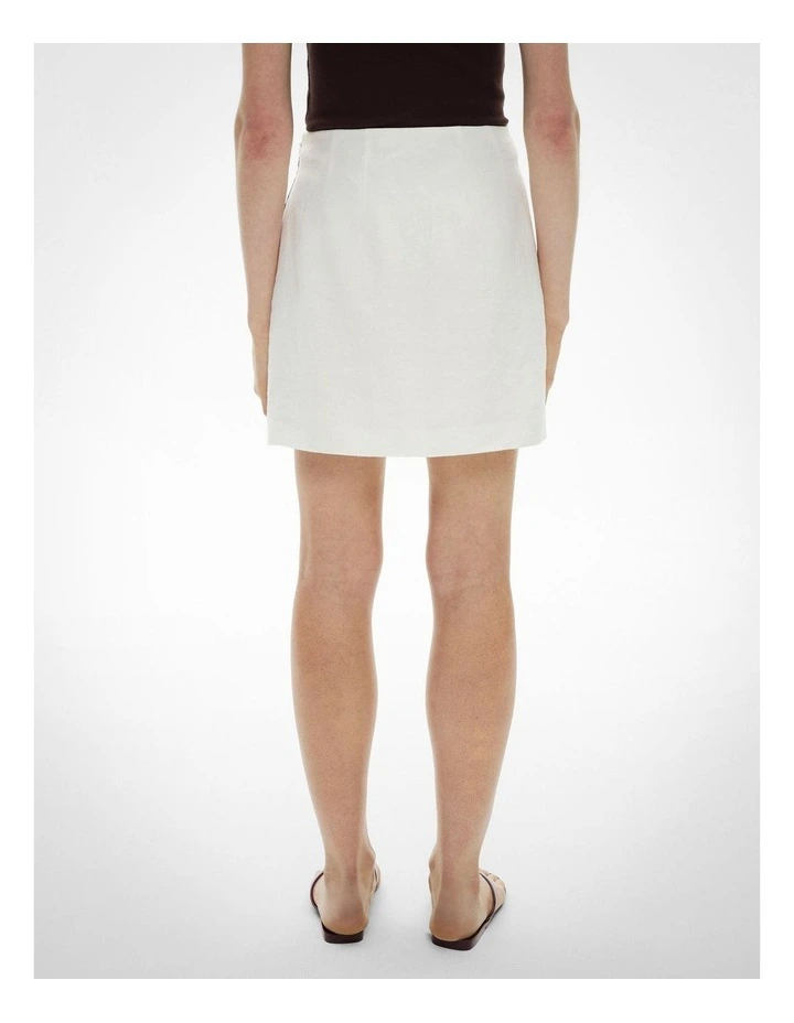 Contrast Mini Skirt in Fresh White image 4