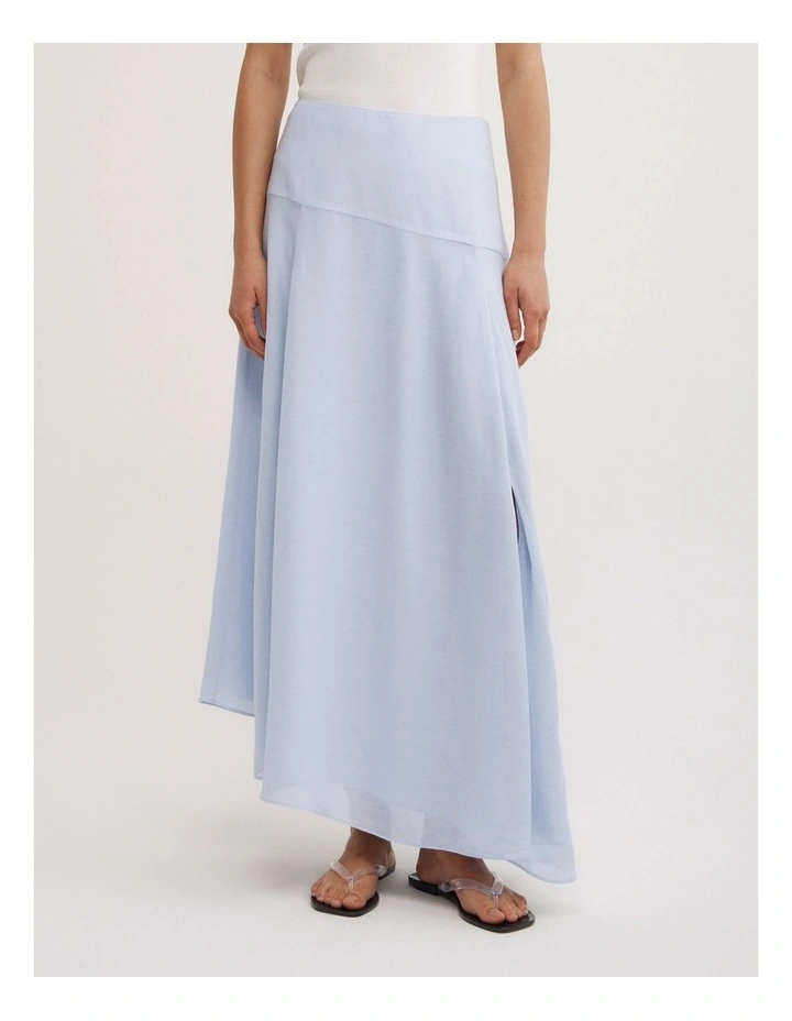 Asymmetric Fluid Skirt in Blue Air image 2