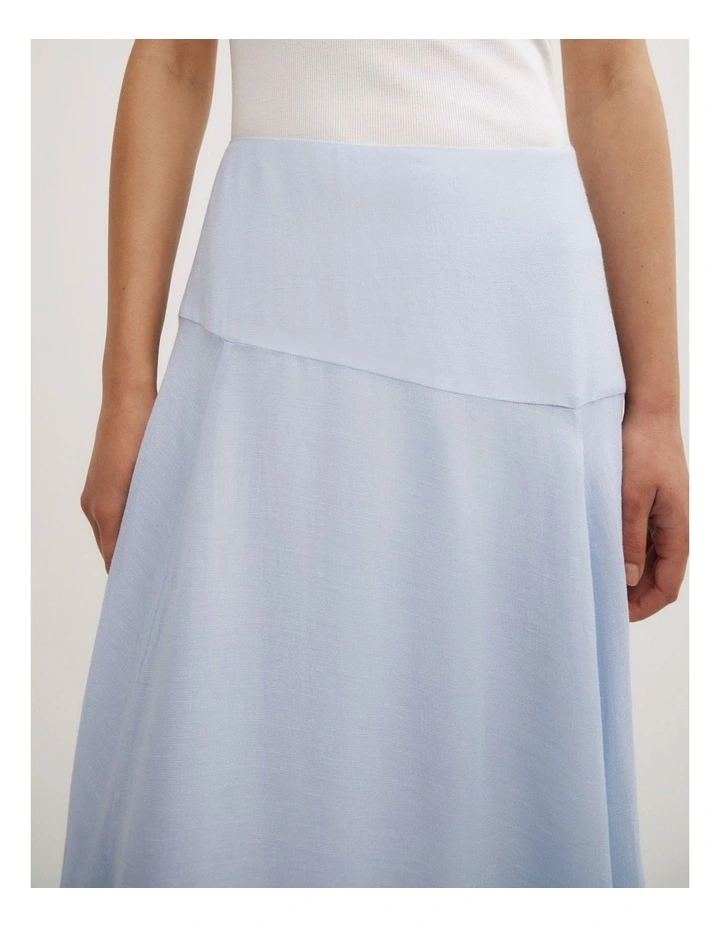 Asymmetric Fluid Skirt in Blue Air image 3