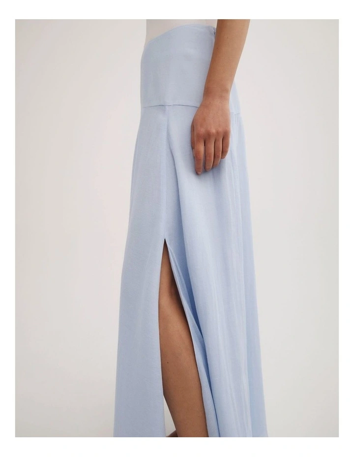 Asymmetric Fluid Skirt in Blue Air image 4