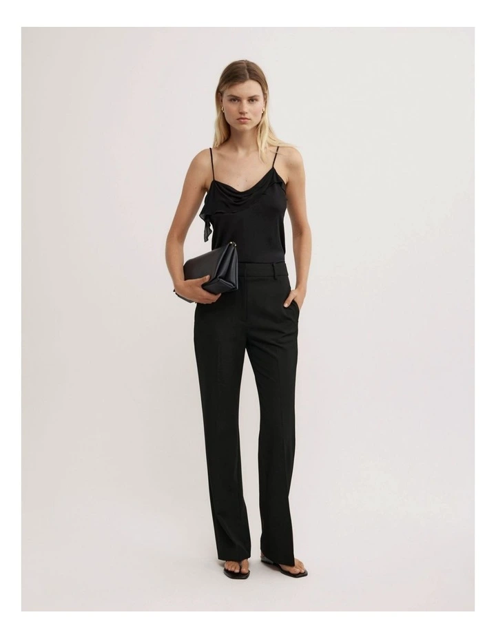 Jersey Twist Camisole in Black image 2