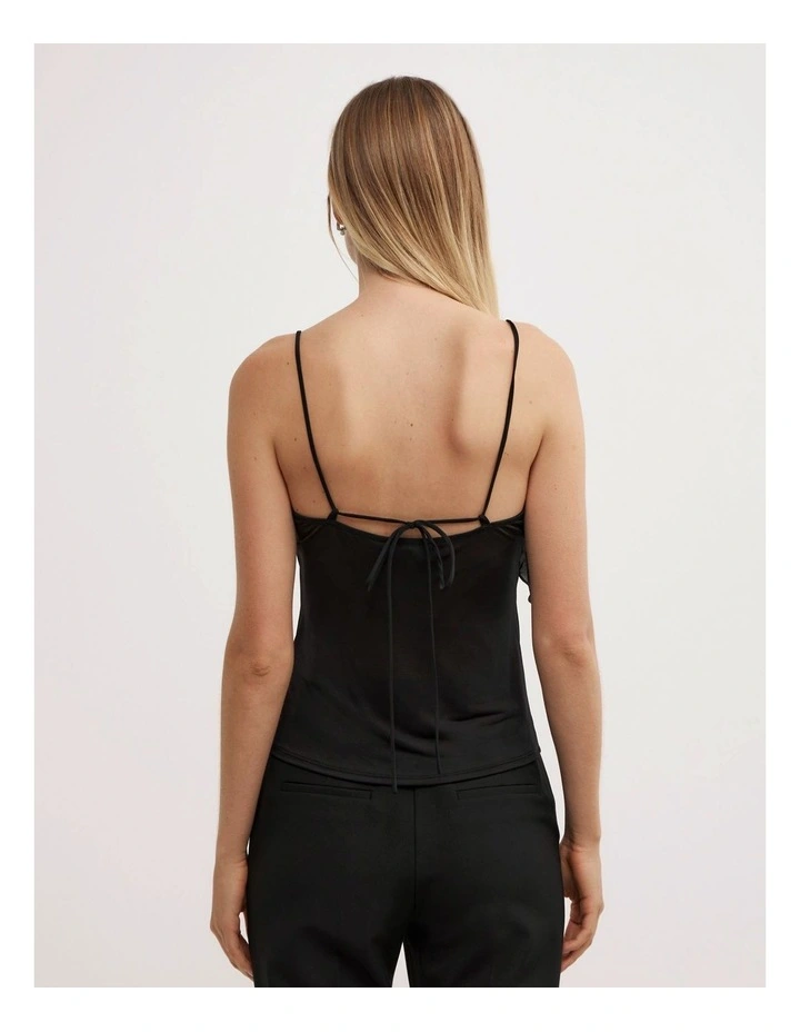 Jersey Twist Camisole in Black image 5