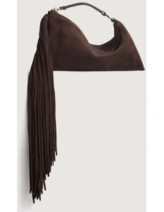 Dakota Fringe Clutch in Bitter Chocolate